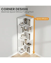 Rainsken 5 Tier Corner Bookshelf