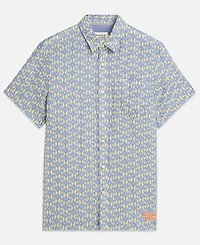 Scotch & Soda Men's Printed Linen Regular-Fit Short-Sleeve Shirt