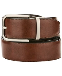 Perry Ellis Portfolio Men's Classic Stitch Leather Dress Belt
