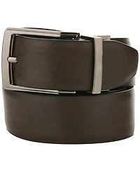 Perry Ellis Portfolio Men's Leather Bent Wire Buckle Belt