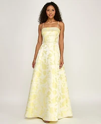 pear culture Juniors' Square Neck Long Dress