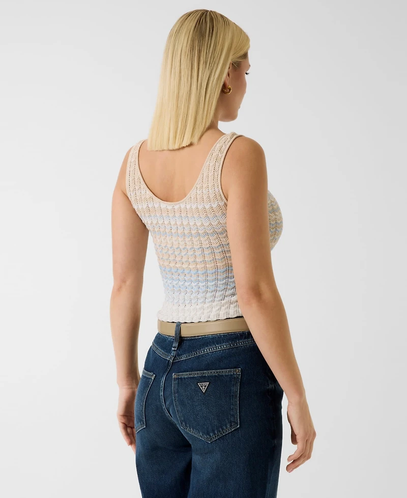 Guess Women's Sleeveless Scoop Neck Tank Top Sweater