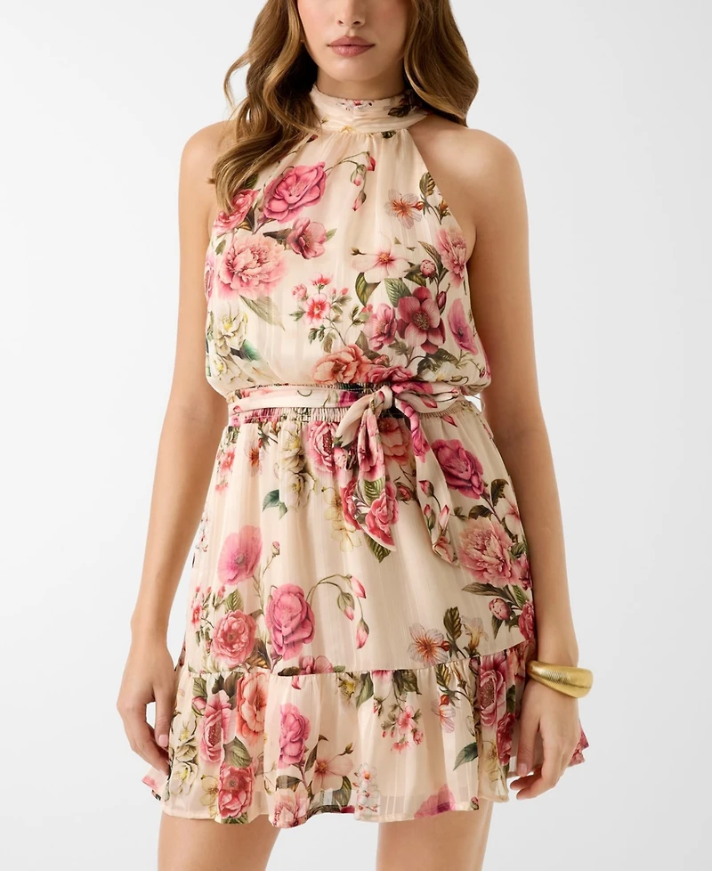 Guess Women's Daniele Halter Neck Sleeveless Dress