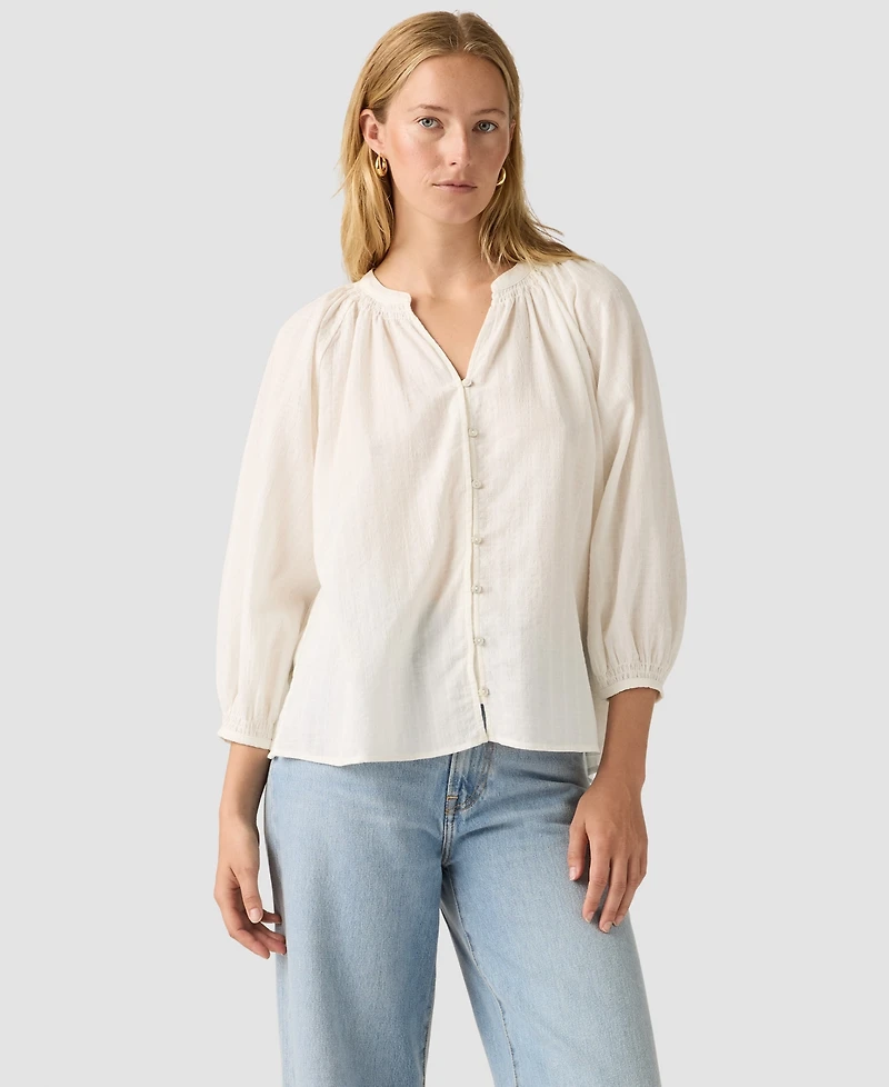 Levi's Plus Relaxed-Fit Blouson-Sleeve Top