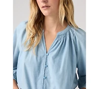 Levi's Plus Relaxed-Fit Button-Front Top