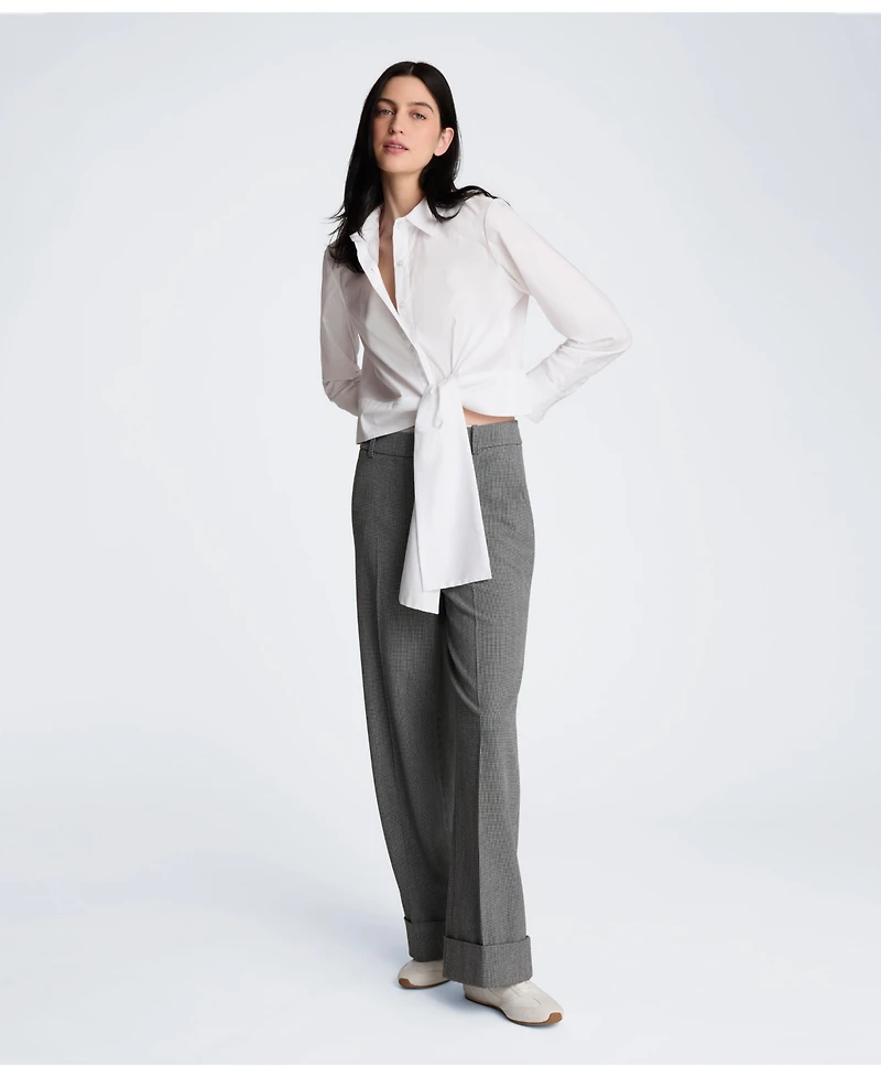 Kenneth Cole Women's Collared Long-Sleeve Shirt