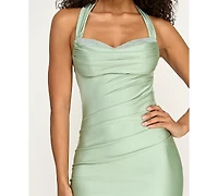 B Darlin Juniors' Ruched Sweetheart Neck Gown