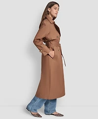 Dkny Jeans Women's Cotton Double-Breasted Trench Coat