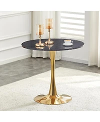 Streamdale Space-Saving Round Dining Table for Small Apartments