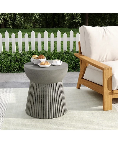Streamdale Furniture Hourglass Outdoor Side Table with Striped Base