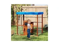 Slickblue Kids Gas Station Playhouse with Refueling Guns for Ages 3