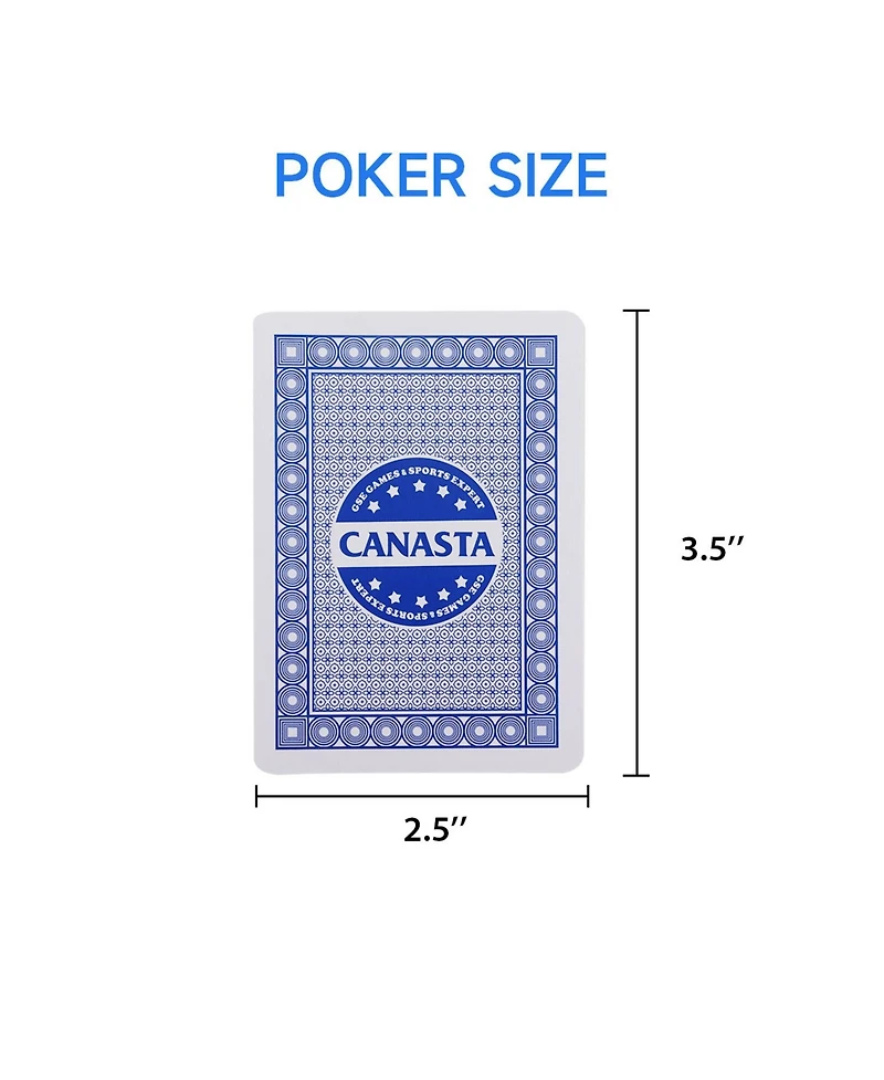 Gse Games & Sports Expert Canasta Cards with Point Values, Included Canasta and Hand & Foot Game Rules