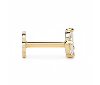 Curata Jewelry Marquise Cubic Zirconia Lotus Flower Cartilage Labret Flat-back Piercing