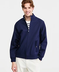 Club Room Men's Cotton-Blend Harrington Mock-Neck Jacket, Exclusively at Macy's