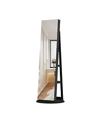 Streamdale Furniture 360degree(s) Swivel Jewelry Cabinet with Full Length Mirror