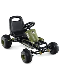 Mecale Kids Pedal Go Kart with Steering Wheel and Gear Shifter and Handbrake