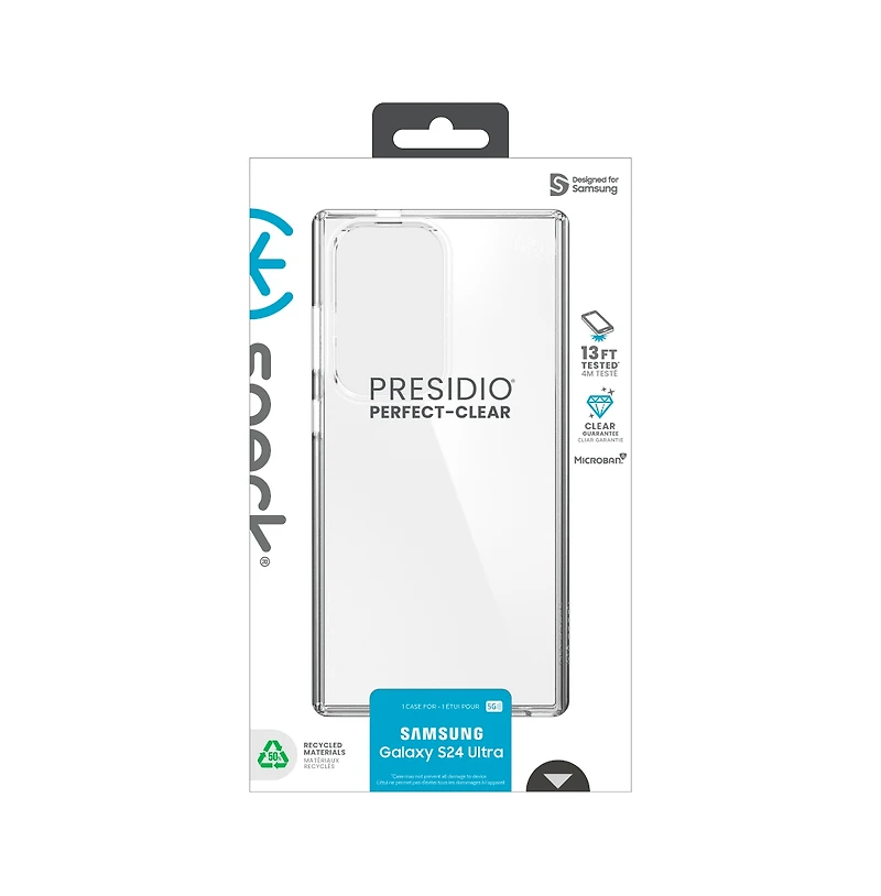 Speck Presidio Perfect Clear Case for Samsung Galaxy S24 Ultra