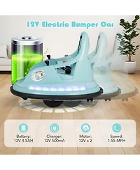 Mecale 12V Kids Ride on Bumper Car with Remote Control and Dual Joysticks