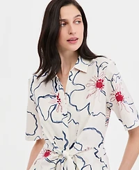 Tommy Hilfiger Women's Belted Midi Dress