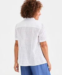 Style & Co Petite Short-Sleeve Shirt, Macy's Exclusive