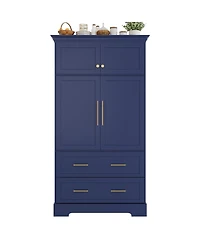 Streamdale Furniture Farmhouse Kitchen Pantry, 4 Doors