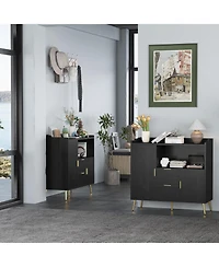 gaomon 40" Sideboard Buffet Storage Cabinet with Shelves and Doors, Modern Coffee Bar Station Wood Kitchen Table for Kitchen