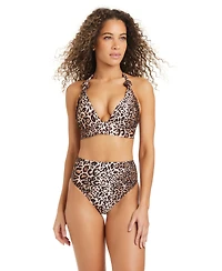 Bar Iii Feline Fine Banded Sweetheart Halter Bra, Macy's Exclusive