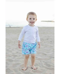 Florence Eiseman Little Boys Turtle Print Swim Trunk