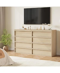 gaomon 8 Drawer Dresser, 54" Wide Double Chest for Living Room, Nursery