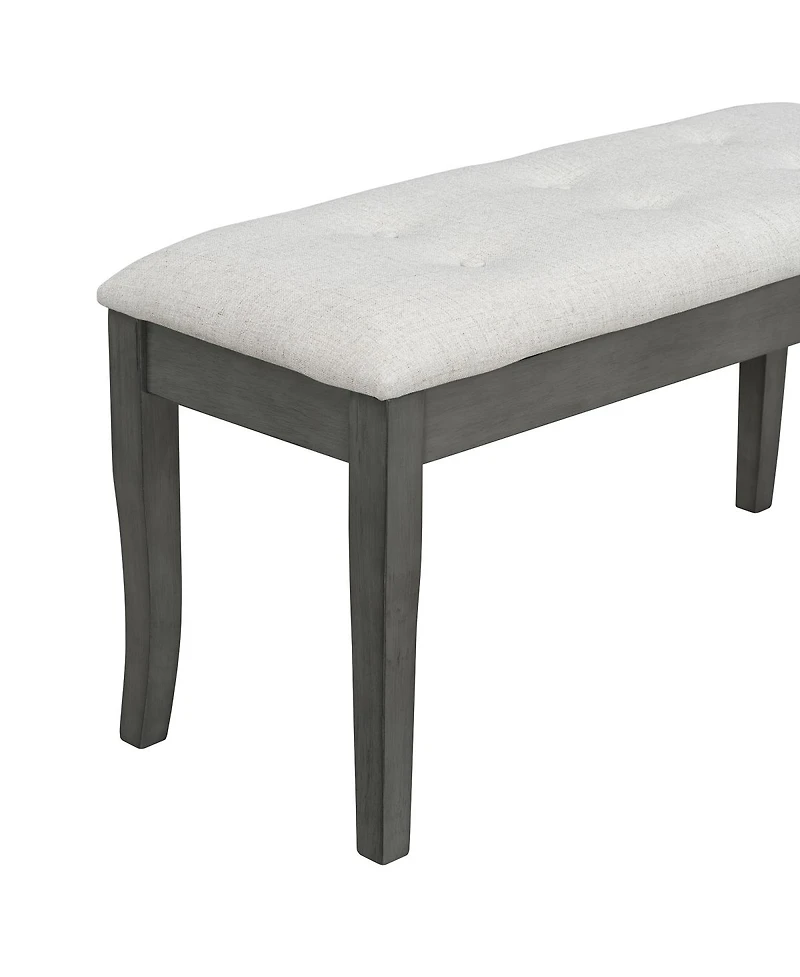 Streamdale Furniture 6-Piece Farmhouse Dining Table Set with Upholstered Chairs & Bench