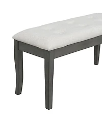 Streamdale Furniture 6-Piece Farmhouse Dining Table Set with Upholstered Chairs & Bench