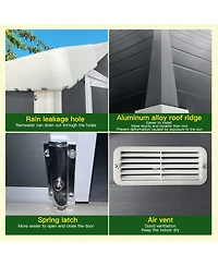 Streamdale Furniture Plastic Outdoor Storage Shed with Lockable Door