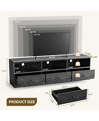 gaomon 70" Tv Stand with Storage Drawer, Entertainment Center for Tvs up to 80", Modern TV Stands for Living Room