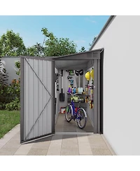 Streamdale Furniture Durable Galvanized Steel Outdoor Storage Shed with Vented Roof