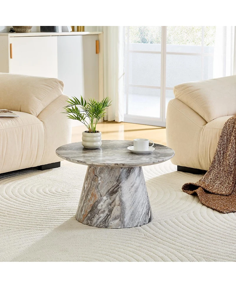 Streamdale Furniture textured Mdf circular coffee table