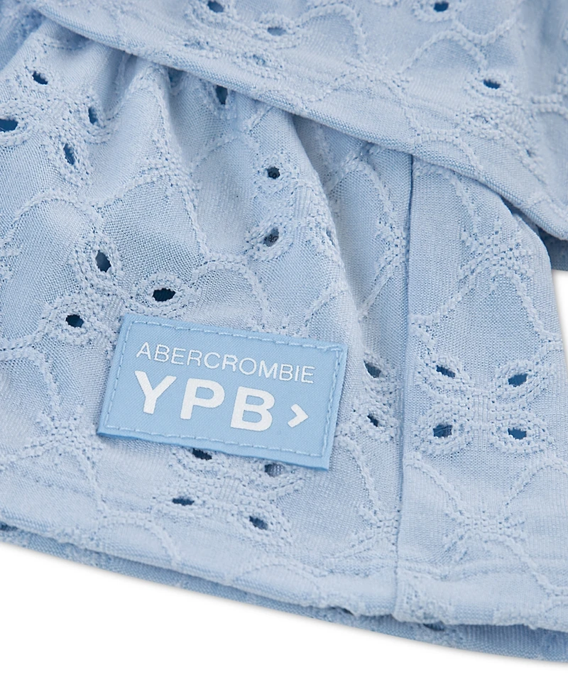 abercrombie kids Girls' Eyelet One-Shoulder Mini Dress