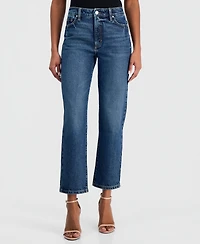 I.n.c. International Concepts Women's High-Rise Straight Ankle Jeans, Macy's Exclusive
