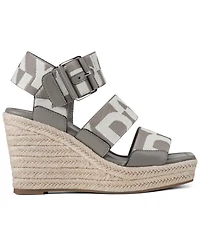 Dkny Women's Caylee Square Toe Wedge Sandals