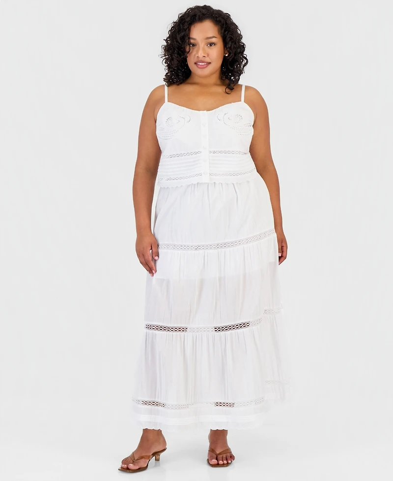 And Now This Trendy Plus Cotton Tiered Skirt, Macy's Exclusive