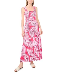 Vince Camuto Women's Tropical-Print Smocked Back Tiered Sleeveless Maxi Dress
