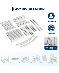 gaomon Hdpe Rocking Chair Outdoor Set of