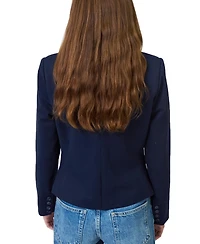 Central Park West Women's Chelsea Rugby Stripe Sweater Dickey Jacket