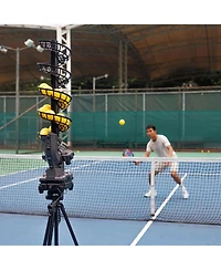 Furlihong Automatic Pickleball Machine with Oscillating Base, Adjustable Speed, Battery or Ac Power, and Tripod Compatibility for All Skill Levels