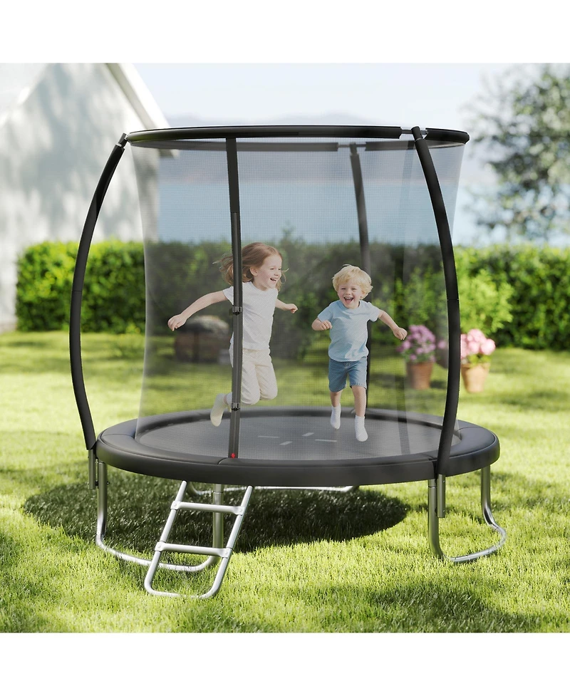 Slickblue 8FT Backyard Recreational Trampoline Heavy-Duty Build
