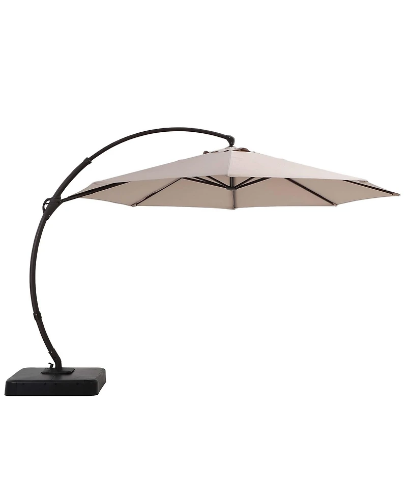 Boyel Living 12ft Luxury Cantilever Patio Umbrella with Weighted Base, Champagne