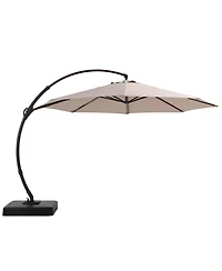 Boyel Living 12ft Luxury Cantilever Patio Umbrella with Weighted Base, Champagne