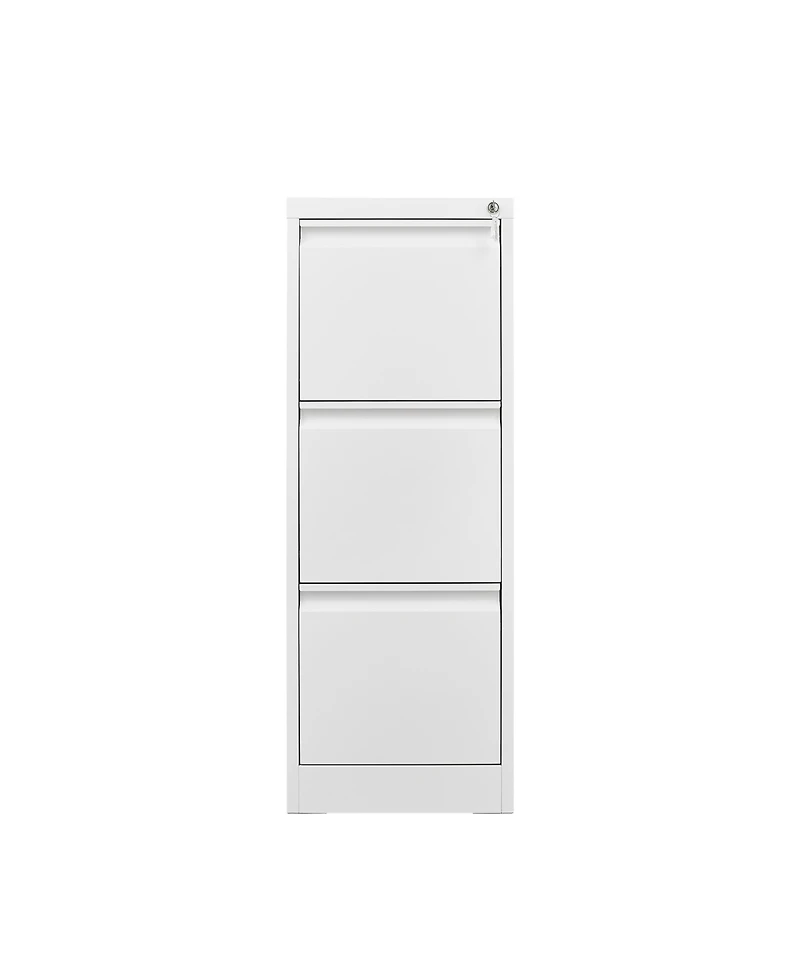 Rainsken 3 Drawer File Cabinet, Vertical Metal File Cabinet with Lock, Steel Storage Organizer for Letter/A4/Legal Size File