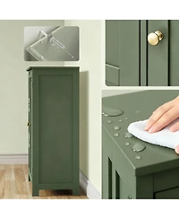 Yigii Freestanding Storage Cabinet with 3 Drawers & Adjustable Shelf