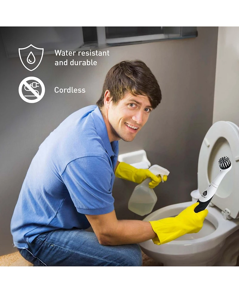 Pursonic Cordless Power Scrubber Cleaning Brush + Pursonic 300ml Handheld Travel Garment Steamer – Home & Travel Cleaning Essentials