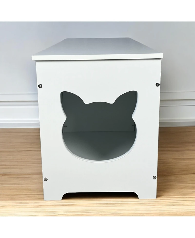 Aostirmotor 39.4" Top-Open Cat Litter Box Cabinet